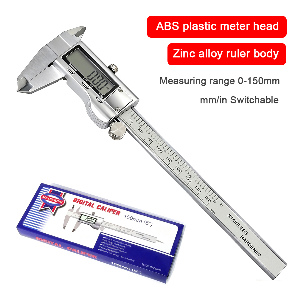 Digital Caliper 150Mm Stainless Steel - 0-150mm Çinko Alaşımlı Dijital Kumpas Metal
