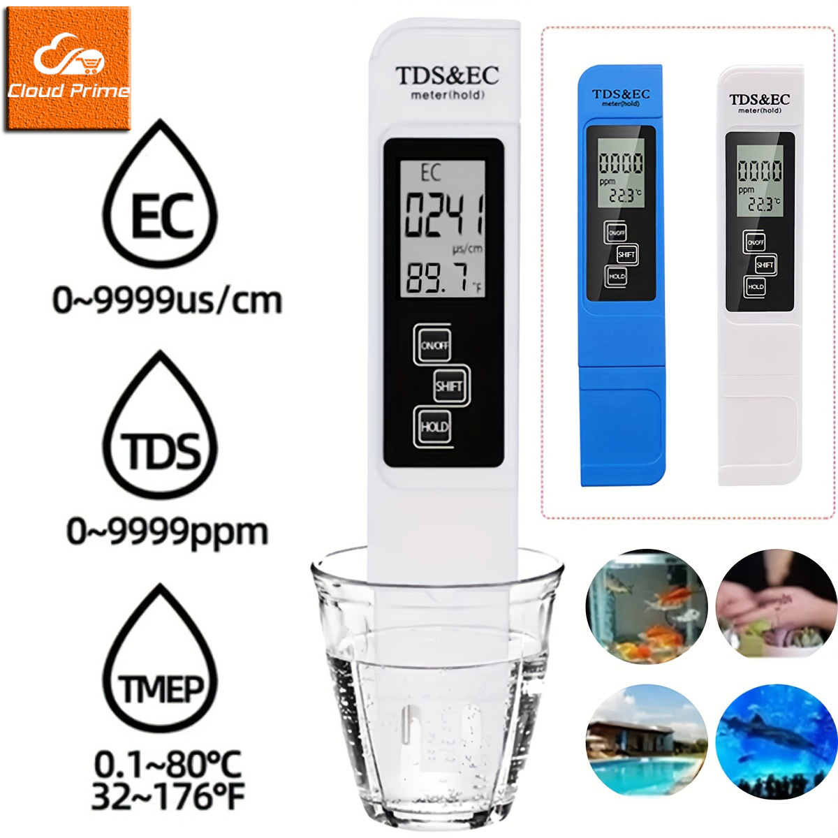 Ph Meter Digital Water Tester - 3in1 Su Kalitesi Algılama Kalem Ev