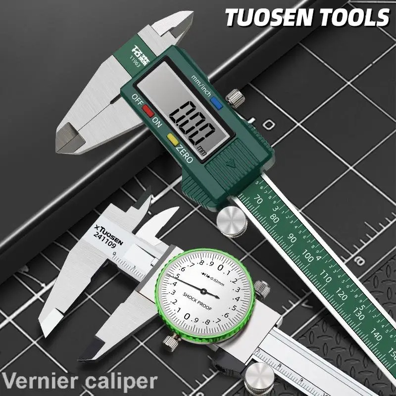 Digital Caliper 150Mm Stainless Steel - TUOSEN Endüstriyel Darbeye Dayanıklı Kumpas, 0-150mm
