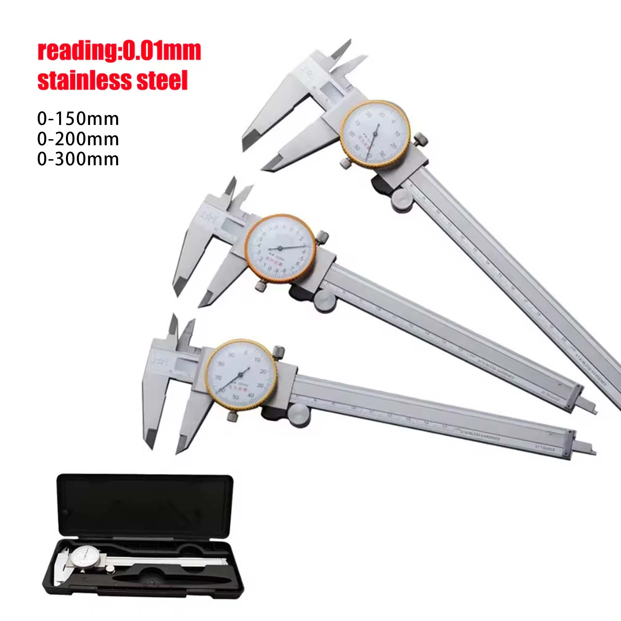 Digital Caliper 150Mm Stainless Steel - Kadranlı Kumpaslar 0.02mm Yüksek Hassasiyetli Endüstriyel