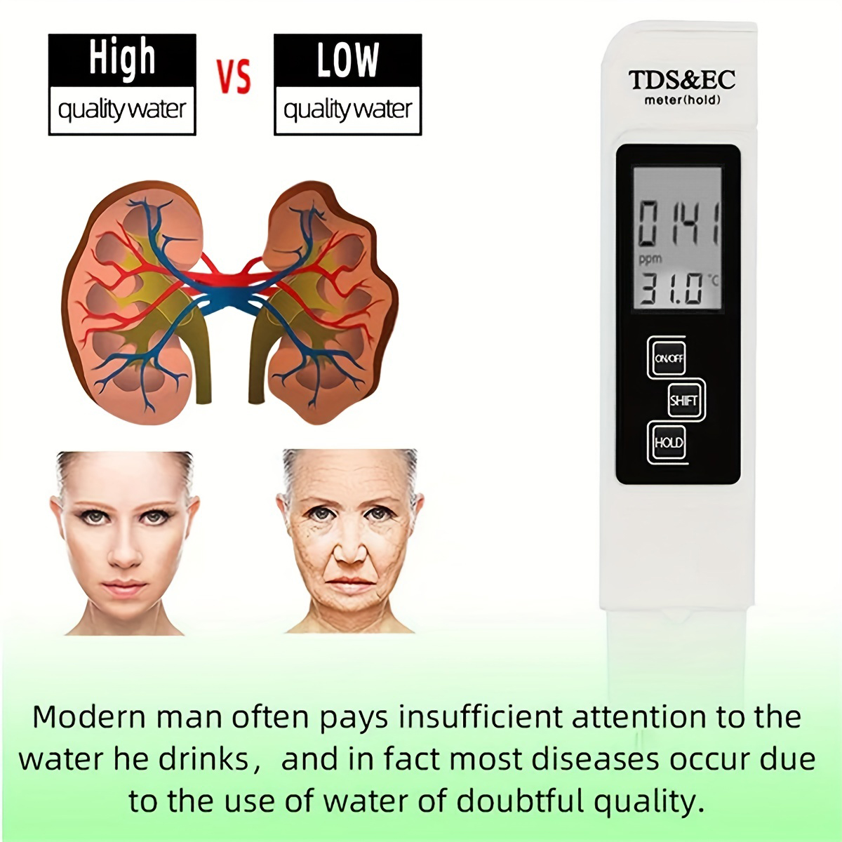 3in1 Su Kalitesi Algılama Kale - Ph Meter Digital Water Tester incelemesi ve fiyatı