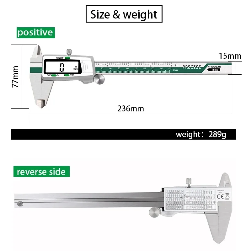 ET50 150mm Paslanmaz Çelik Kum - Digital Caliper 150Mm Stainless Steel incelemesi ve fiyatı